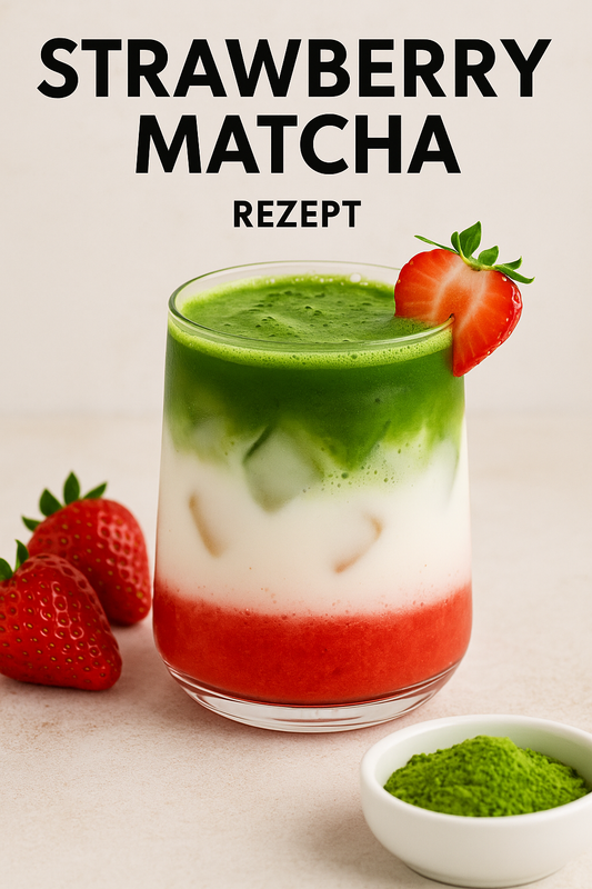 Strawberry Matcha on Ice